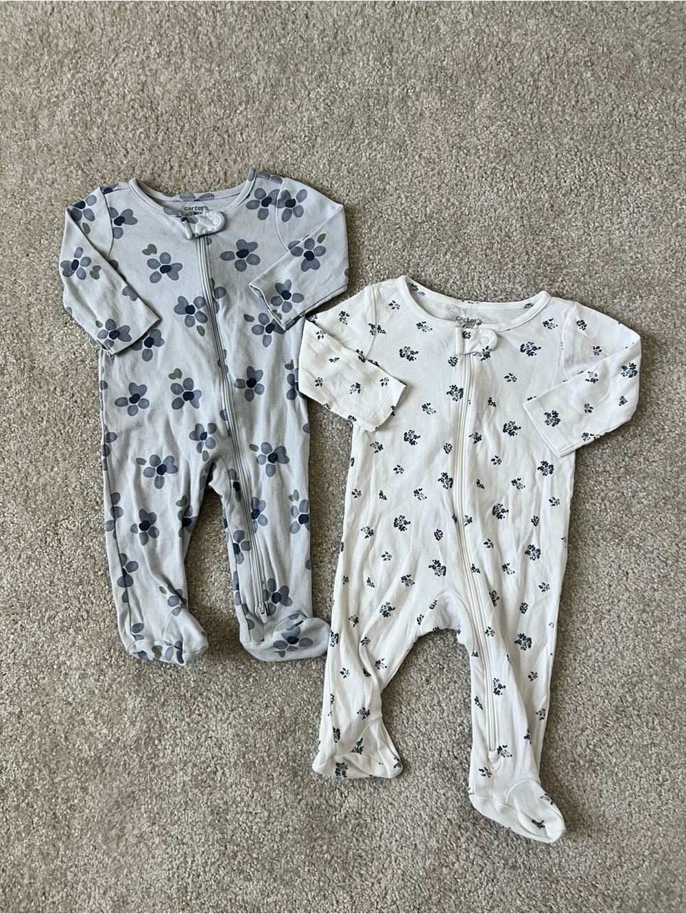 Carter's Floral Footed One-Pieces